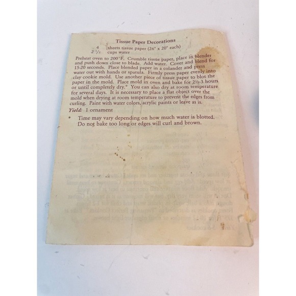 Pampered Chef Cookie Mold Stoneware Teddy Bear w/ Recipe & Instruction Booklet - Picture 4 of 4